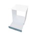Corp pentru cuptor incorporabil cu sertar Zebra, Alb / MDF Albastru, cu blat alb, 60 x 85 x 60 cm